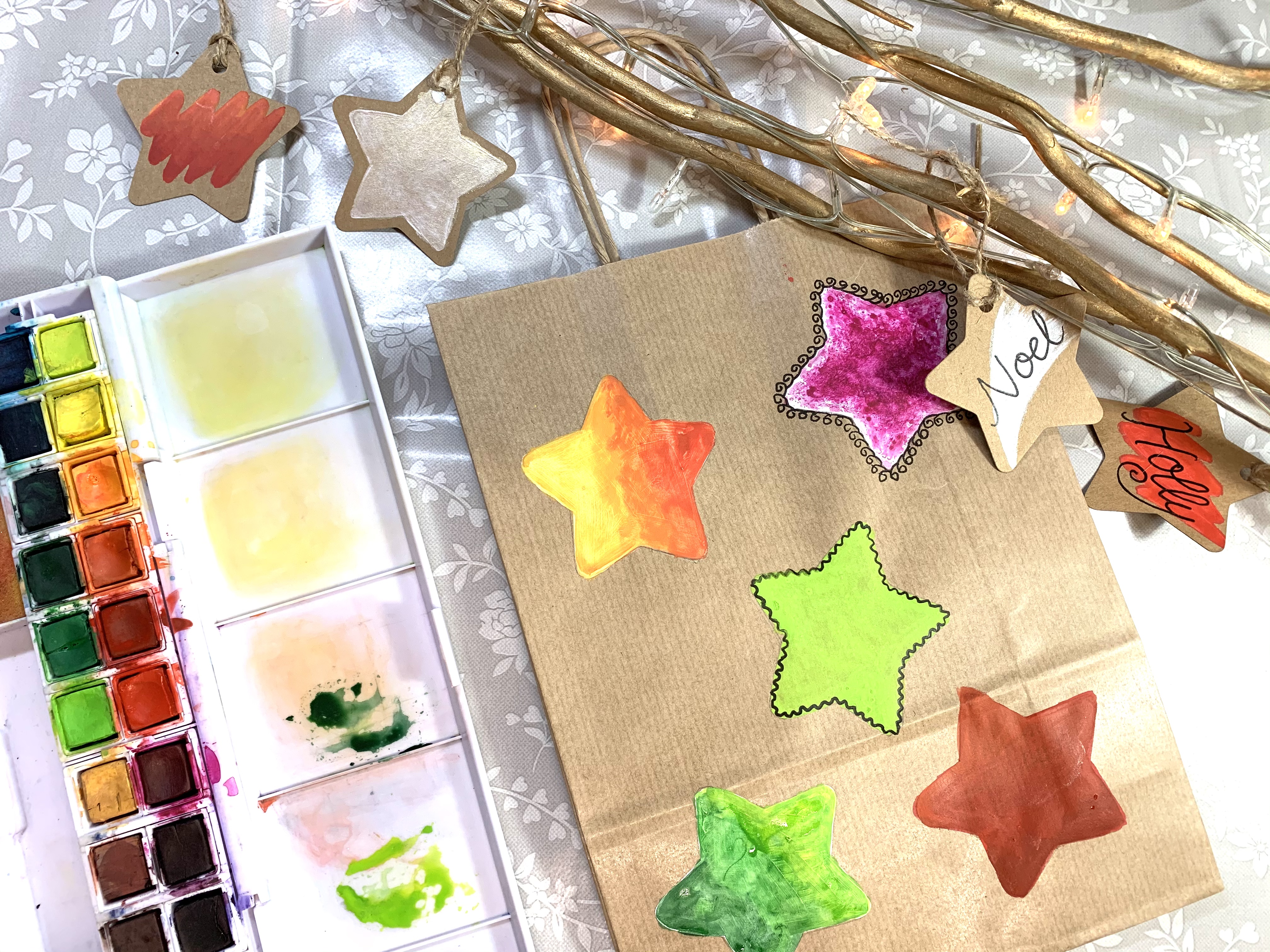 Creating Inktense Stars